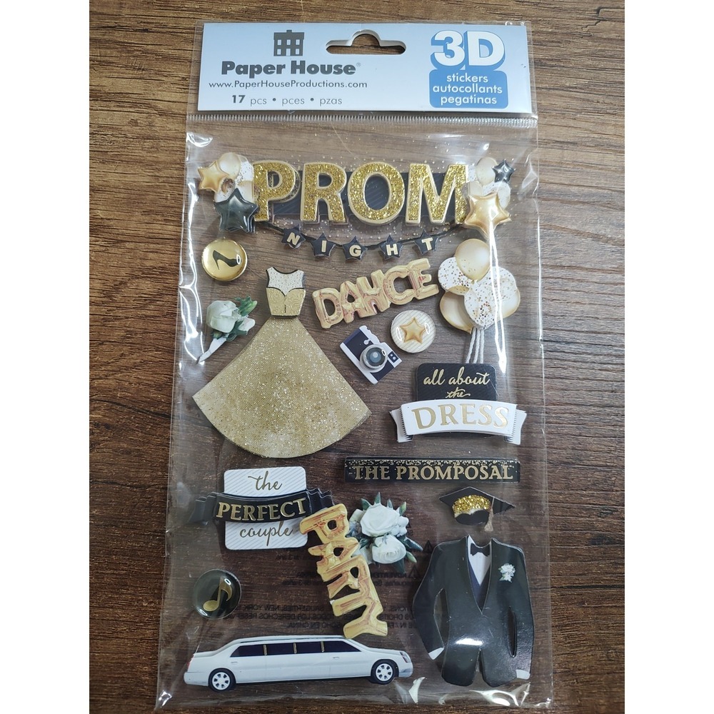 Paper House 3D Stickers 4.5"X7.5" Prom